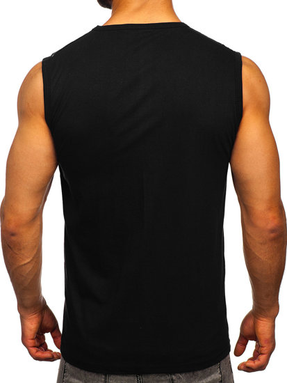 Bolf Tank Top mit Motiv Schwarz  14813