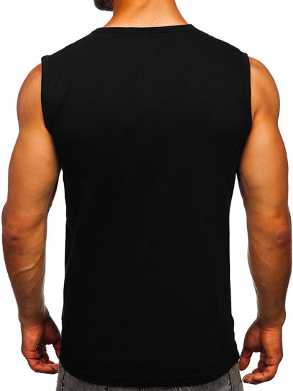 Bolf Tank Top mit Motiv Schwarz  14817