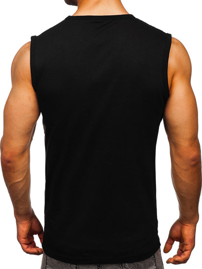 Bolf Tank Top mit Motiv Schwarz  14821