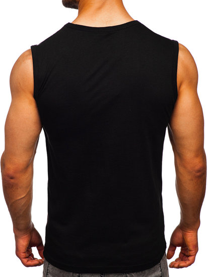 Bolf Tank Top mit Motiv Schwarz  14824