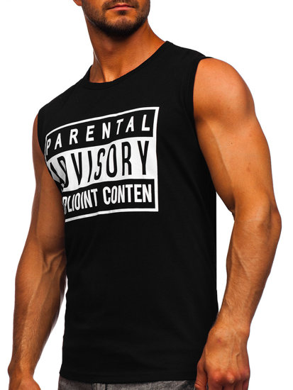 Bolf Tank Top mit Motiv Schwarz  14828