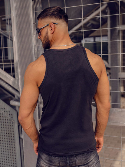 Bolf Tank Top mit Motiv Schwarz 14829A