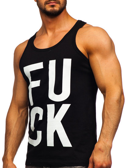 Bolf Tank Top mit Motiv Schwarz  14830