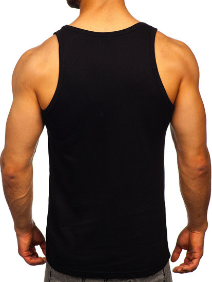 Bolf Tank Top mit Motiv Schwarz  14830