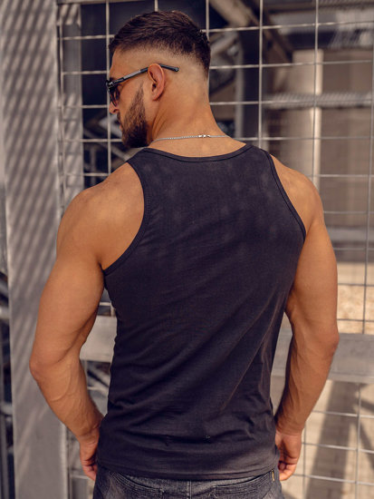 Bolf Tank Top mit Motiv Schwarz 14842A