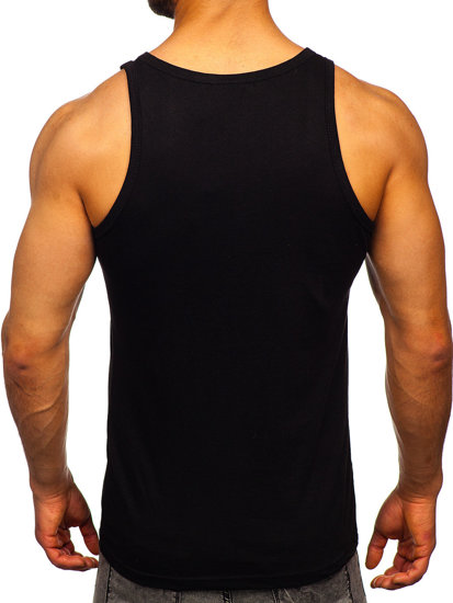 Bolf Tank Top mit Motiv Schwarz  14851