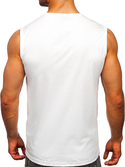 Bolf Tank Top mit Motiv Weiß  14809