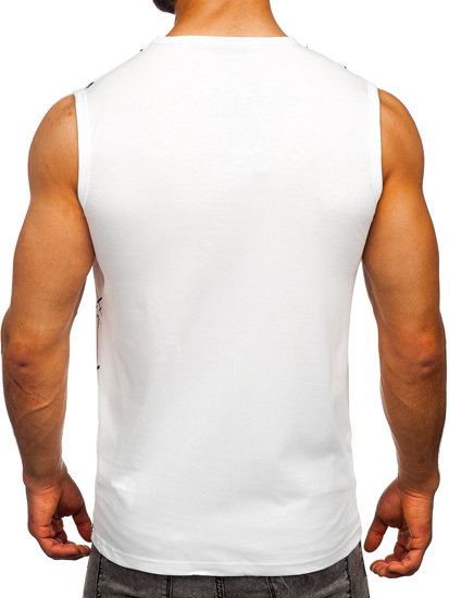 Bolf Tank Top mit Motiv Weiß  14813