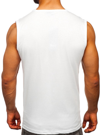 Bolf Tank Top mit Motiv Weiß  14823