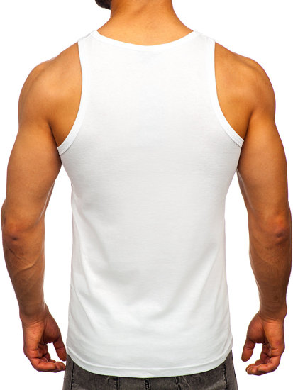 Bolf Tank Top mit Motiv Weiß  14830