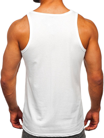 Bolf Tank Top mit Motiv Weiß  14835