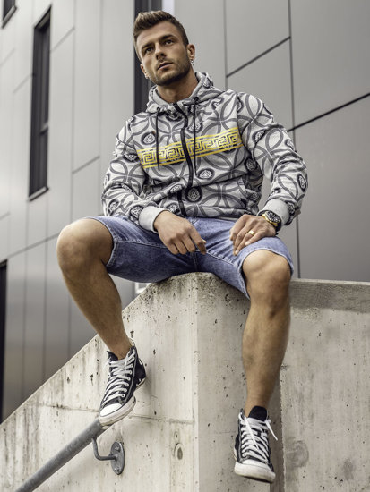 Herren Sweatshirt mit Motiv 4F Grau  27B8123A