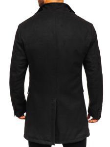  Bolf Herren Wintermantel Schwarz  1047-1