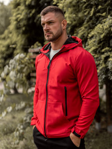 Bof Herren Übergangsjacke Softshell Jacke Rot  HM187