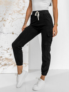 Bolf Damen Cargohose Joggers Schwarz  W7860