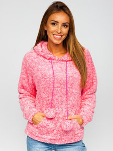 Bolf Damen Fleece Kapuzenpullover Rosa  HH034