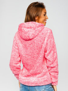 Bolf Damen Fleece Kapuzenpullover Rosa  HH034