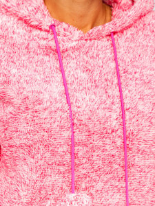 Bolf Damen Fleece Kapuzenpullover Rosa  HH034