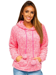 Bolf Damen Fleece Kapuzenpullover Rosa  HH034