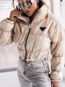 Bolf Damen Gepolsterte Übergangsjacke Beige  1250A