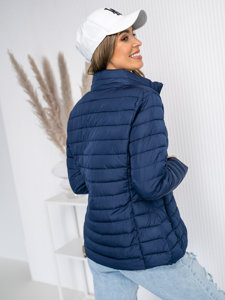 Bolf Damen Gepolsterte Übergangsjacke Dunkalblau  16M9109