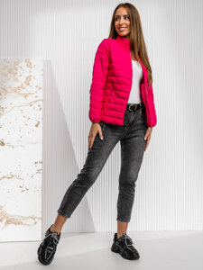 Bolf Damen Gepolsterte Übergangsjacke Rosa  1141