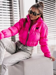 Bolf Damen Gepolsterte Übergangsjacke Rosa 1250A