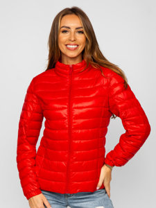 Bolf Damen Gepolsterte Übergangsjacke Rot  5M706