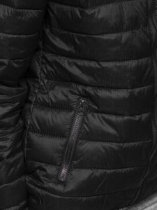 Bolf Damen Gepolsterte Übergangsjacke Schwarz  23037