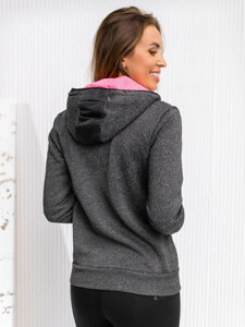 Bolf Damen Gepolsterte Übergangsjacke mit Kapuze Schwarz KSW4001A1