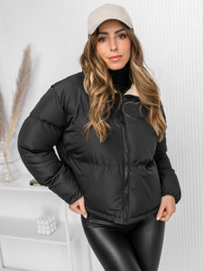 Bolf Damen Gepolsterte Winterjacke Schwarz  5M3115