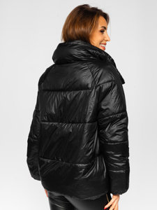 Bolf Damen Gepolsterte Winterjacke Schwarz  P6609