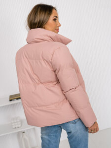 Bolf Damen Gepolsterte Winterjacke ohne Kapuze Gelb  23062