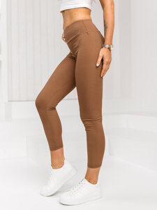 Bolf Damen Gerippte Leggings Braun  W7903