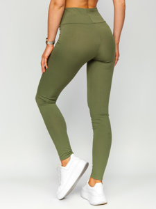 Bolf Damen Gerippte Leggings Khaki  W7501