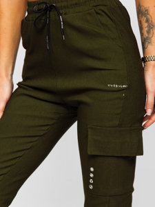 Bolf Damen Hose Jogger Pants Cargohose Khaki  AF5120ND