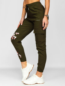 Bolf Damen Hose Jogger Pants Cargohose Khaki  AF5120ND