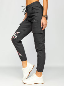 Bolf Damen Hose Jogger Pants Cargohose Schwarzgrau  AF5120ND