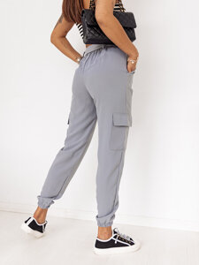 Bolf Damen Hose Joggers Cargohose Grau  8266