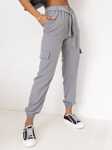 Bolf Damen Hose Joggers Cargohose Grau  8266