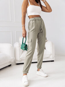 Bolf Damen Hose Joggers Cargohose Khaki  8266