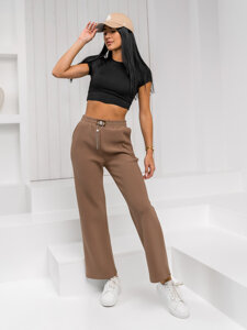 Bolf Damen Hose wide leg Braun  W5226