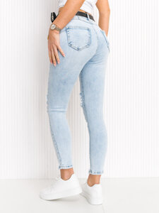 Bolf Damen Jeanshose Push Up mit Gürtel und Beutel Blau  A20-2A