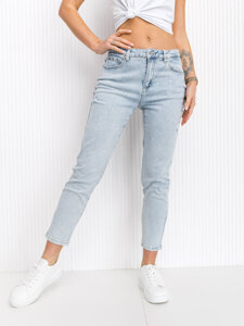 Bolf Damen Jeanshose mom fit Azurblau FL2192