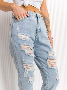 Bolf Damen Jeanshose mom fit Blau  WL2100