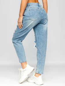 Bolf Damen Jeanshose mom fit Blau  WL2101