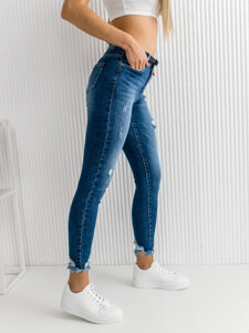 Bolf Damen Jeanshose skinny mit Gürtel Dunkalblau  S3958-3P