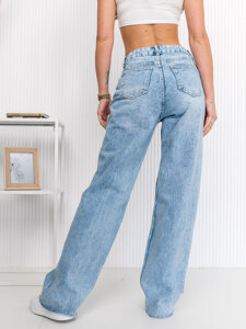 Bolf Damen Jeanshose wide leg Blau  G7856