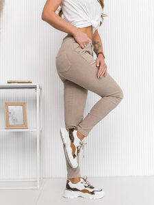 Bolf Damen Jeggings aus Denim Jeggings Beige  S108