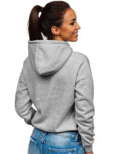 Bolf Damen Kapuzenpullover Grau  KSW2018